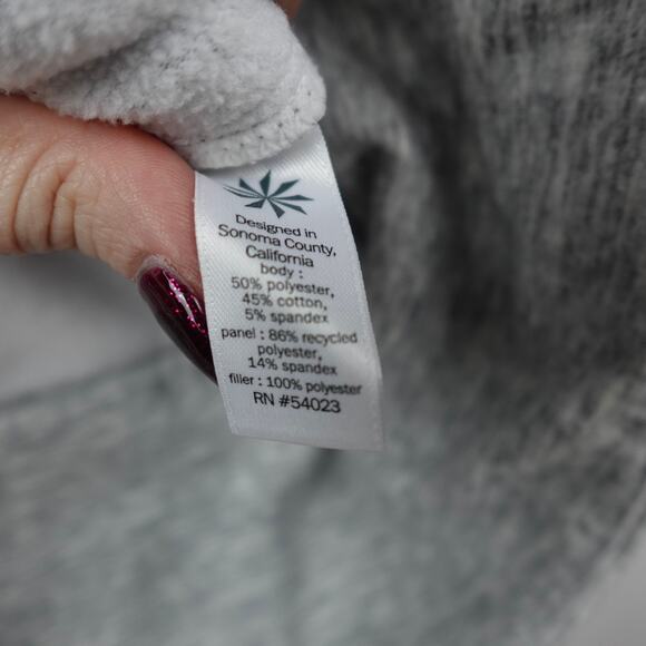 Athleta Stronger Workout Vest Sz M Heather Gray Knit Full Zip Sleeveless Jacket - Picture 8 of 14